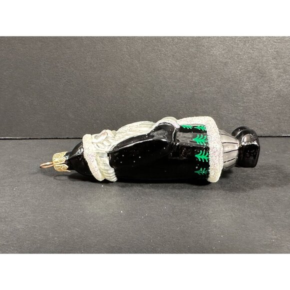 Christopher Radko Santa Claus Ornament Elfin Evening Black Coat with Tree‎ - Picture 13 of 16